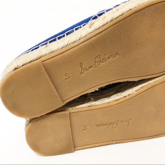 Sam Edelman Carrin Espadrille Nautical Blue Suede - Picture 8 of 8